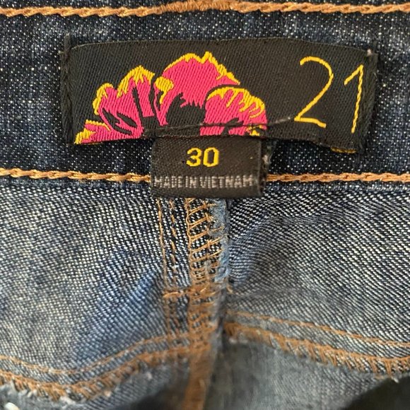 FOREVER 21 DARK BLUE JEANS WOMENS SIZE 30 - Picture 5 of 5